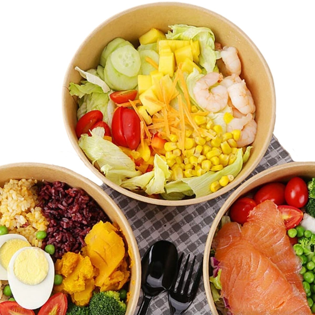 Bowl Kraft 1.300 cc c/ Tapa (50 Unidades) - OmniPack