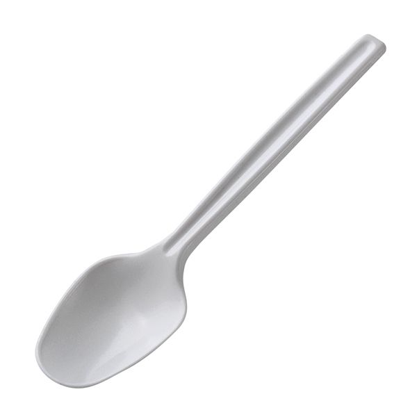 Cuchara Plástica Blanca 11 cm (100 Unidades) - OmniPack