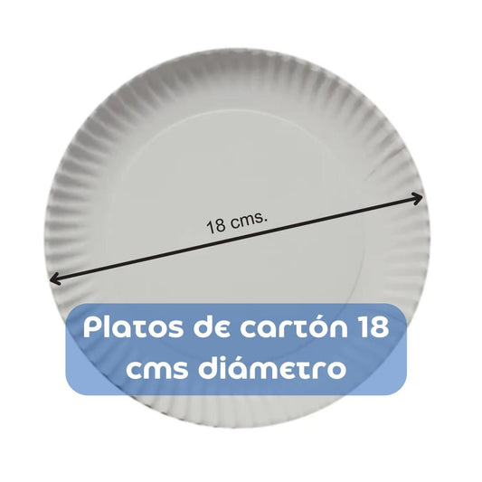 Plato de Cartón Blanco 18 cm (100 Unidades) - OmniPack