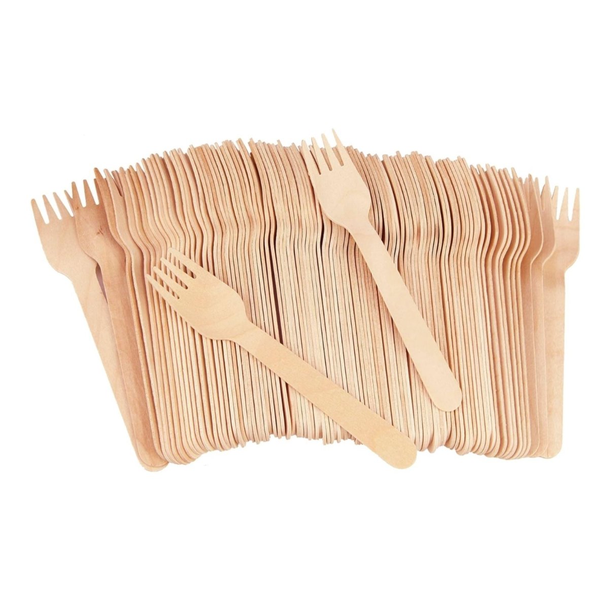 Tenedor de Madera Ecológicos 16 cm (200 Unidades) - OmniPack