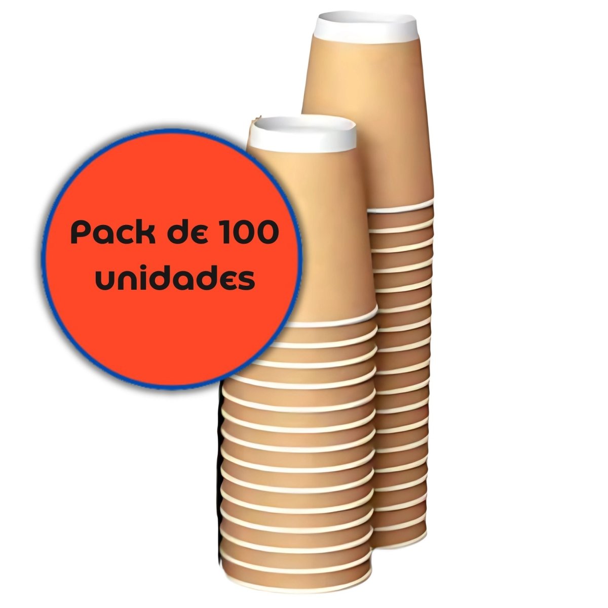 Vaso Polipapel Kraft Doble Capa De 8 Oz (100 Unidades) - OmniPack