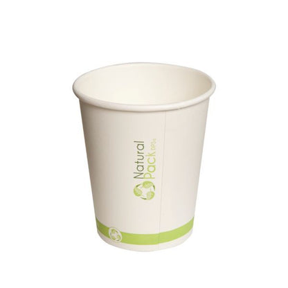 Vaso Compostable Blanco 8 Oz Desechable Ecológico (100 Unidades)