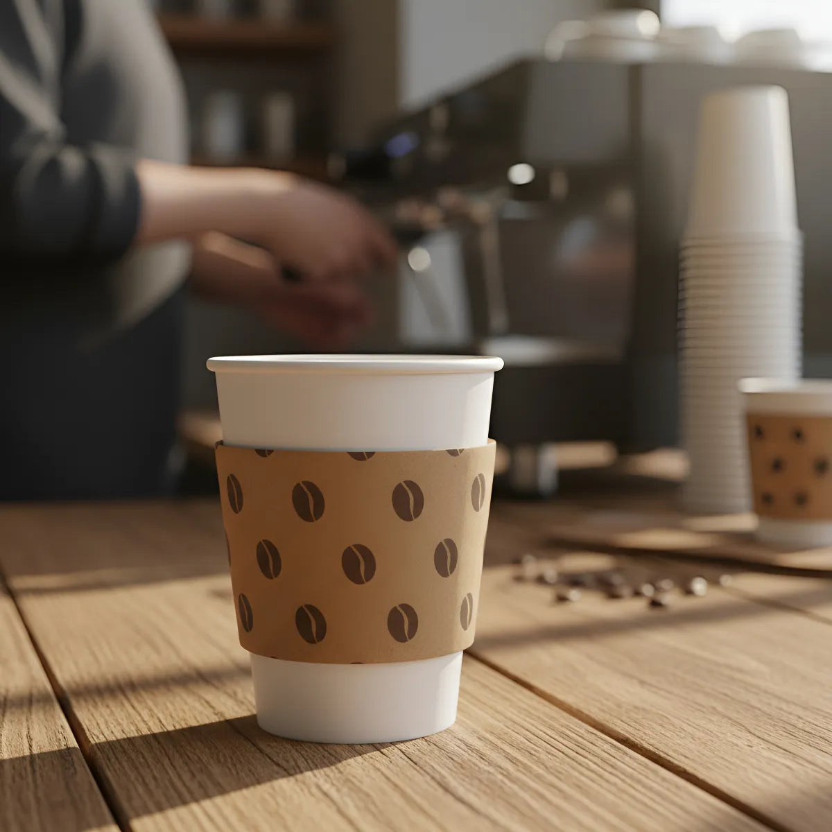 Funda Para Vaso Desechable Manga Collarín (1.000 Unidades)