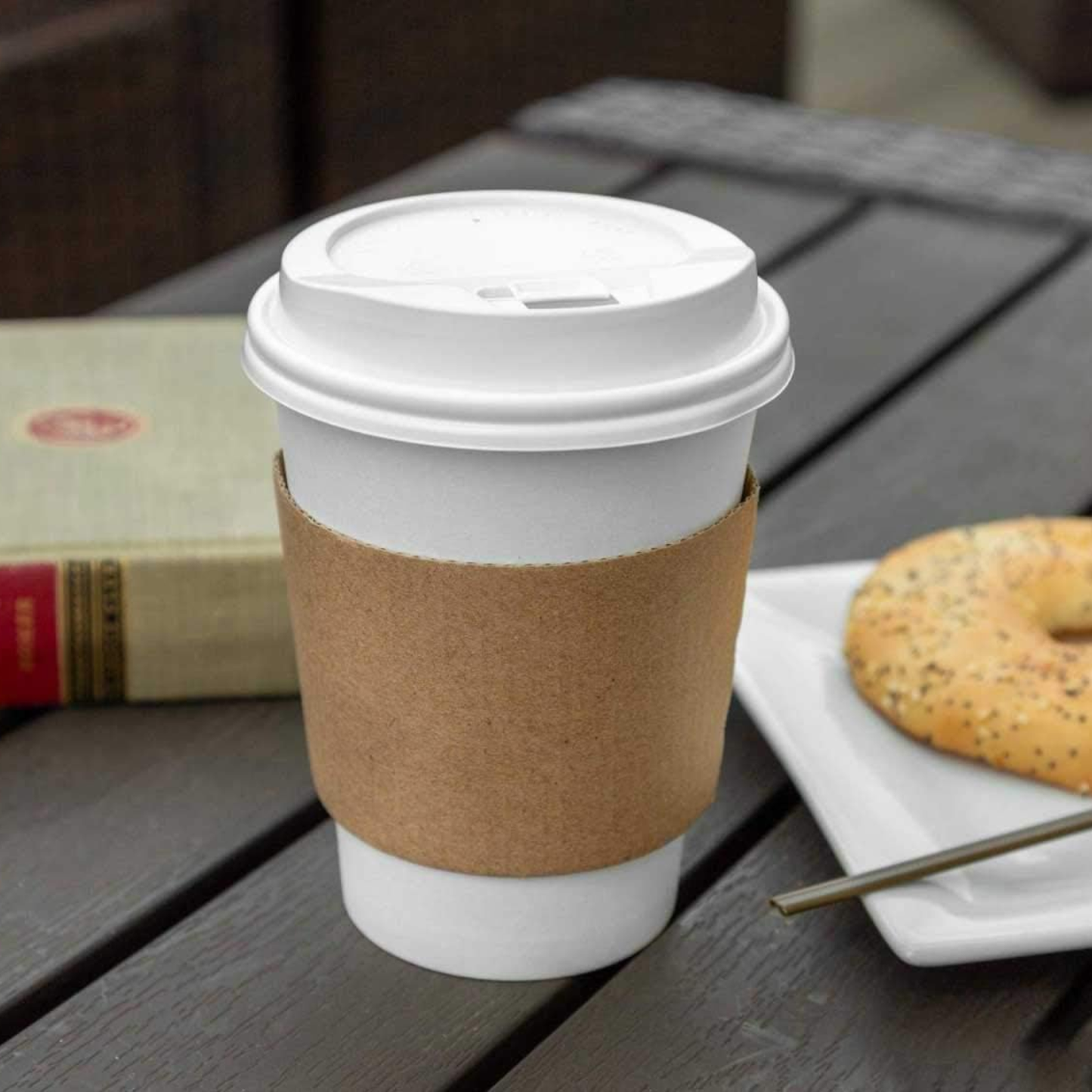 Funda Cubre Vaso Collarín Para Vaso de Papel 12 oz
