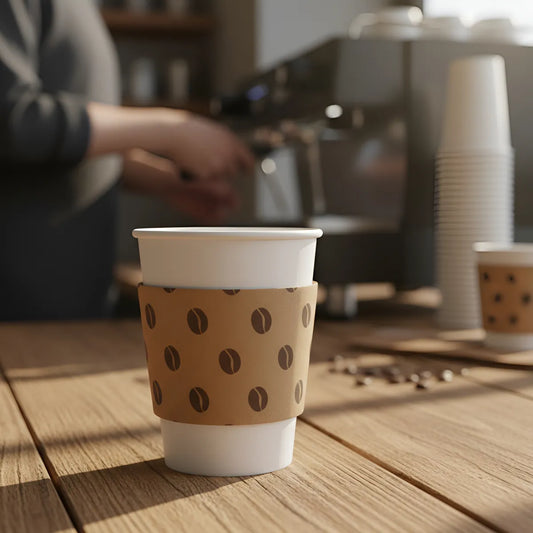 Funda Para Vaso Desechable Manga Collarín (50 Unidades)