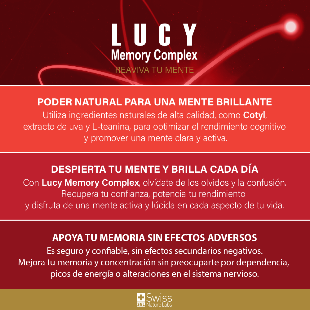 Suplemento Alimenticio Lucy Memory para la Memoria y el Enfoque