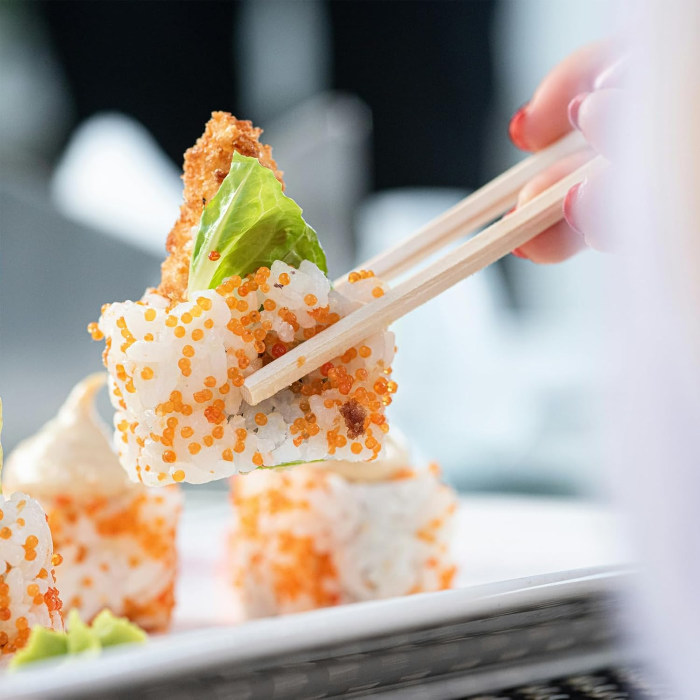Palillos Chinos Redondos De Bambú Para Sushi