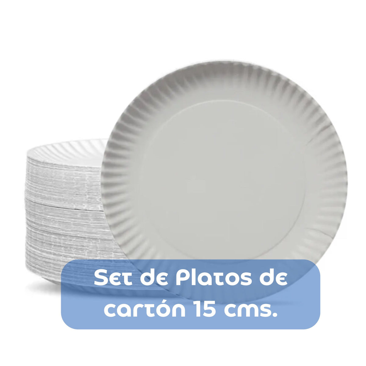 Plato de Cartón Blanco 15 cm