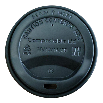 Tapa Compostable CPLA 90 mm Para Vaso Papel 12 oz