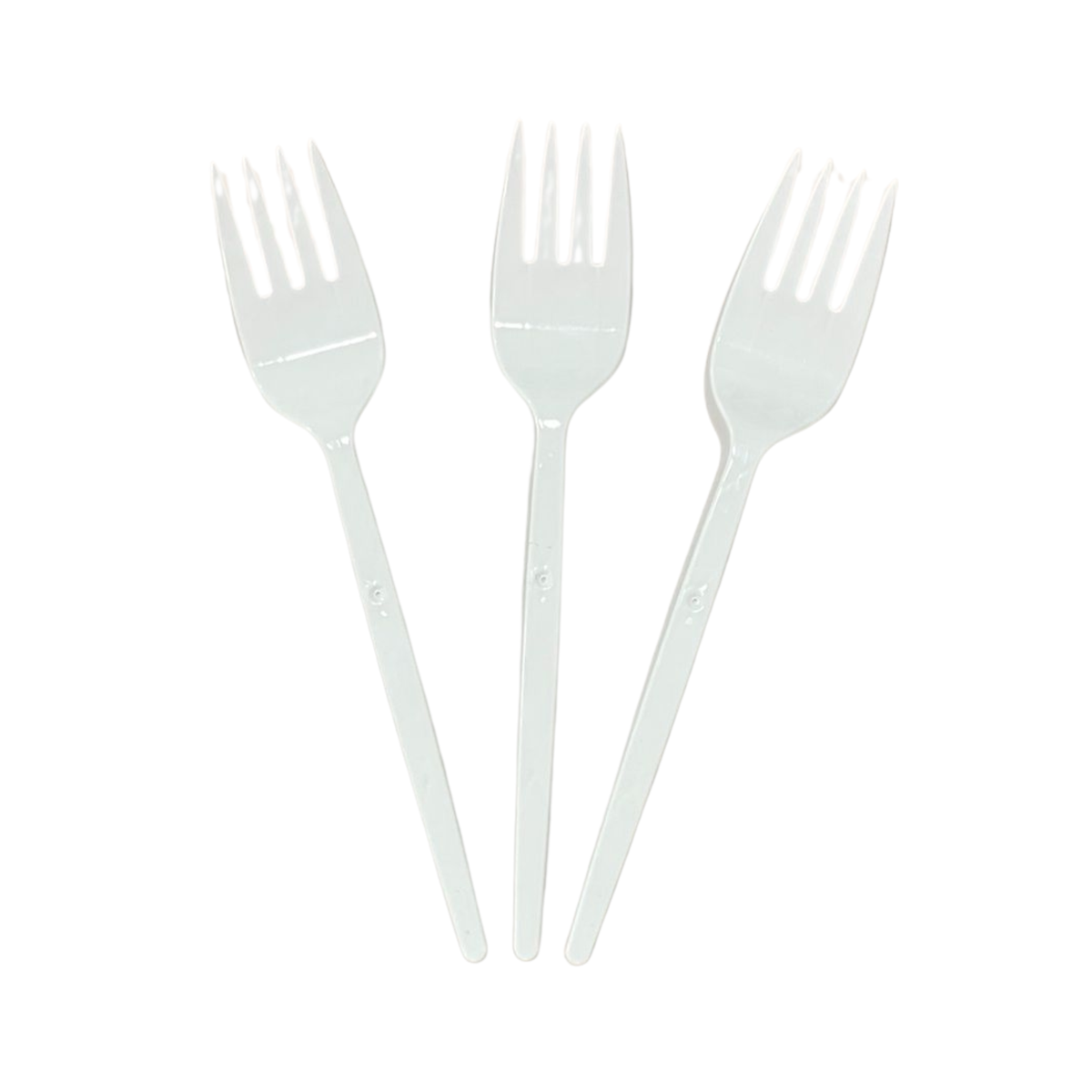 Tenedor Plástico Desechable Blanco 14 Cm