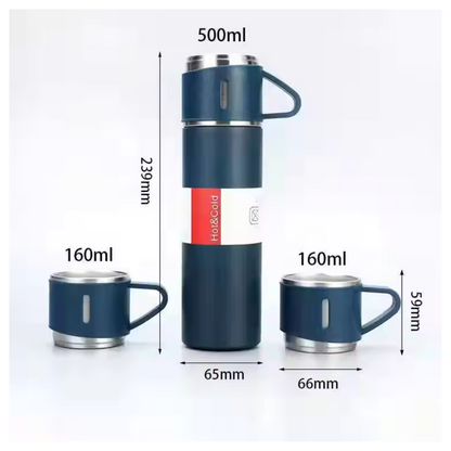 Termo con 2 Tazas Para Bebidas de 500 ml