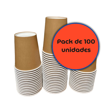 Vaso Polipapel Kraft de 6 oz (100 Unidades)
