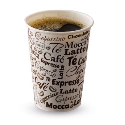 Vaso Polipapel 8 oz Diseño Café (100 Unidades)