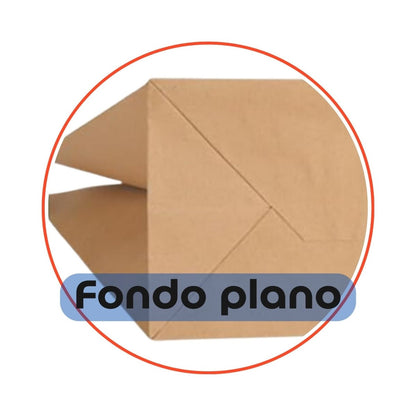 Bolsa de Papel Kraft con Asa 27x16x29 cm (50 Unidades) - OmniPack