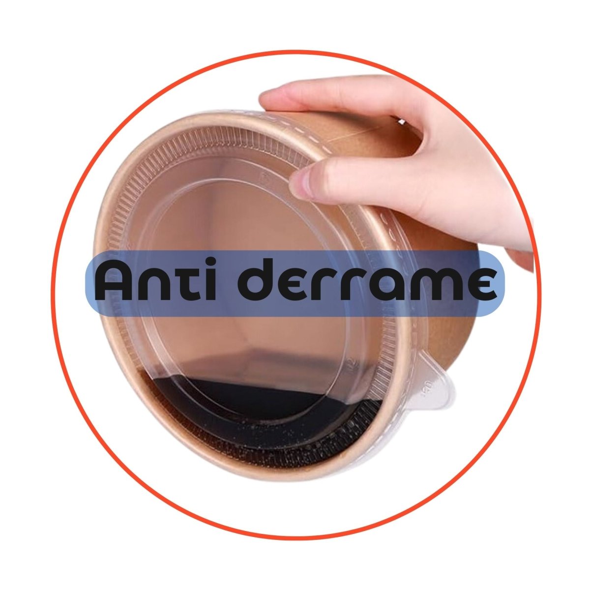 Bowl Kraft 750 cc c/ Tapa (300 Unidades) - OmniPack