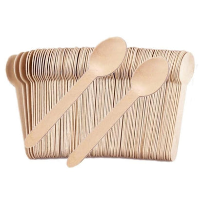 Cuchara de Madera Ecológicas 16 cm (100 Unidades) - OmniPack