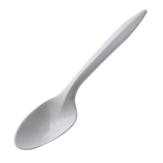 Cuchara Plástica Blanca Desechable 14 Cms (1.000 Unidades) - OmniPack