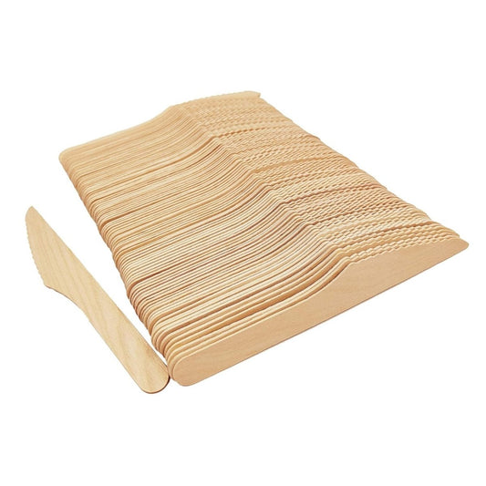 Cuchillos de Madera Ecológicos 16 cm (100 Unidades) - OmniPack