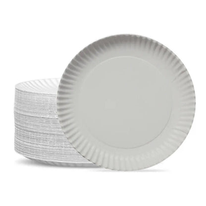 Plato de Cartón Blanco 18 cm (200 Unidades) - OmniPack