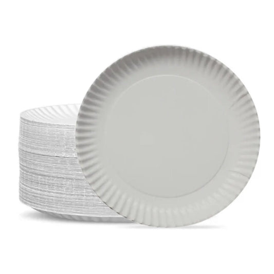 Plato de Cartón Blanco 18 cm - OmniPack