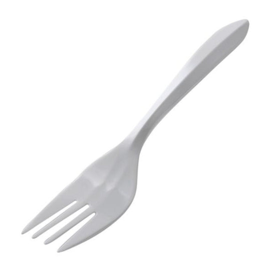 Tenedor Plástico Desechable Blanco 14 Cm (1.000 Unidades) - OmniPack