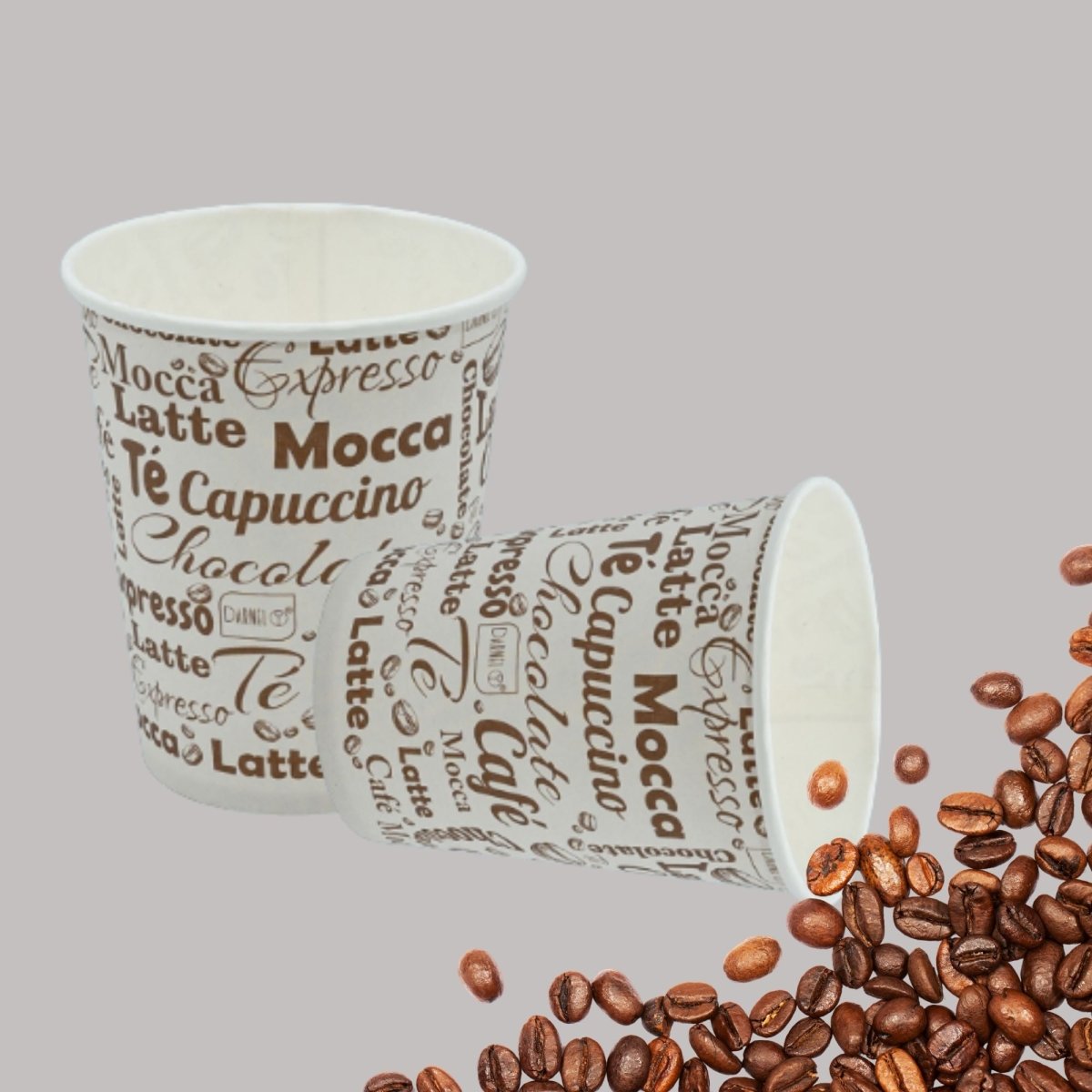 Vaso Polipapel 8 oz Diseño Café (1.000 Unidades) - OmniPack