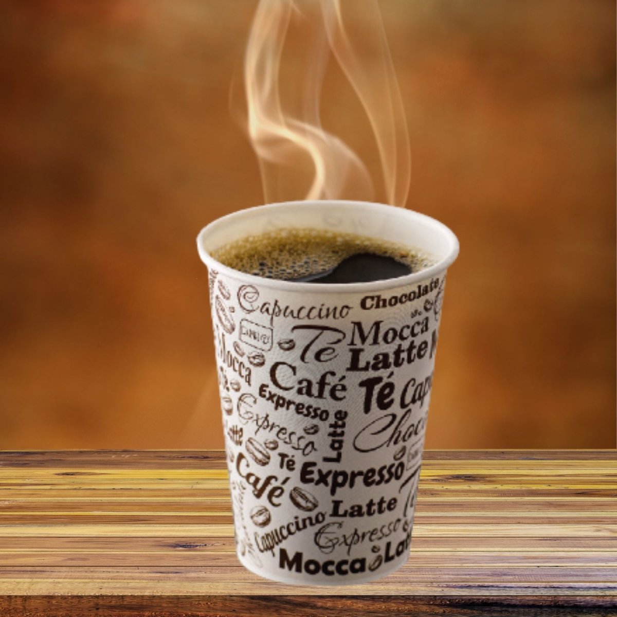 Vaso Polipapel 8 oz Diseño Café (1.000 Unidades) - OmniPack