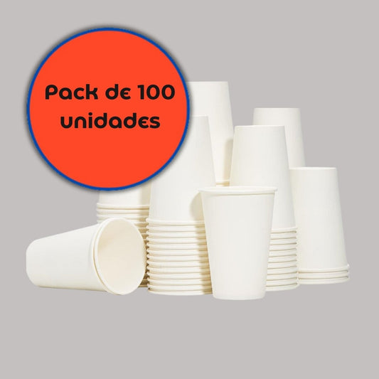Vaso Polipapel Blanco Kraft de 8 oz (100 Unidades) - OmniPack